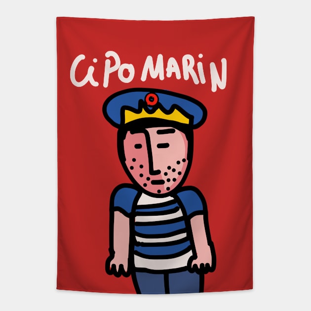 Cipo Marin Street Art Character Tapestry by signorino