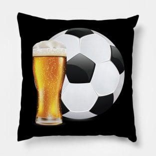 Beer and Soccer Ball Pillow