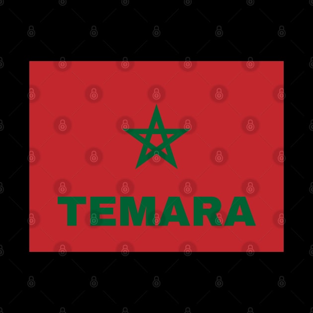 Temara City in Moroccan Flag by aybe7elf