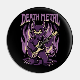 Death Metal Satanic Baphomet Cat Pin