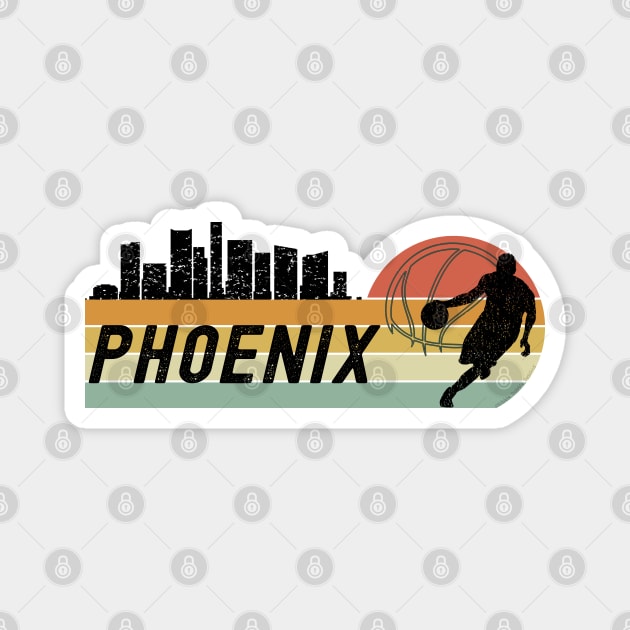 Basketball Fans Phoenix AZ Cityscape Magnet by Dibble Dabble Designs