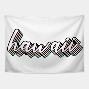 Rainbow Cursive Hawaii Design Tapestry