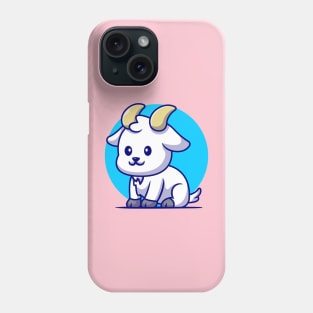 Cute Goat sitting Cartoon Phone Case