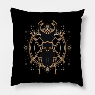 Sacred stag beetle Pillow