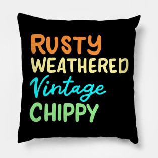 Rusty Weathered Vintage Chippy Pillow