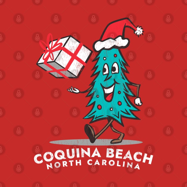 Coquina Beach, NC Vacationing Christmas Tree by Contentarama