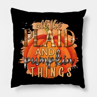 Plaid Pumpkins Pillow