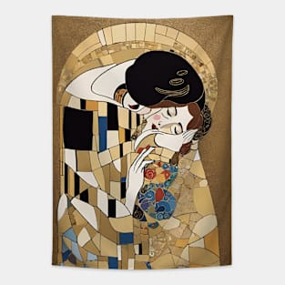 Gustav Klimt's Eternal Embrace: Inspired by The Kiss Tapestry