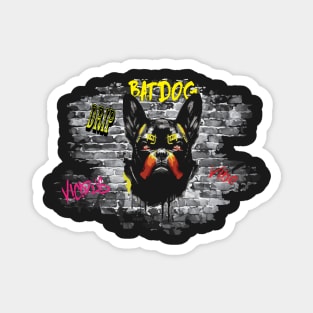 BatDog Graffiti Art Magnet