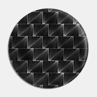 Diagonal Triangles in Black and Silver Vintage Faux Foil Art Deco Vintage Foil Pattern Pin