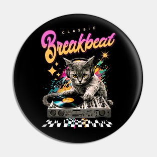 BREAKBEAT  - Cat Dj checker floor Pin