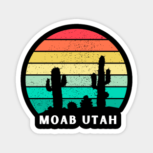 Moab Utah retro sunset Magnet