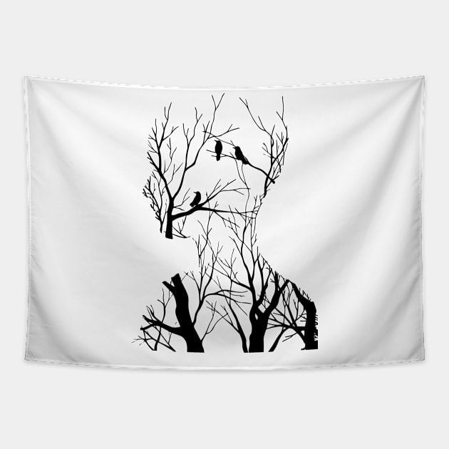 Birds In The Forest Tapestry by Mandra