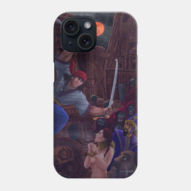 Unnamed Barbarian to the Rescue Phone Case by WorkOfArtStudios