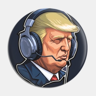 Donald Trump AI Presidents Playing Video Games Meme Pin