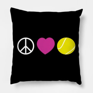 Peace Love Tennis by CoVA Tennis Pillow