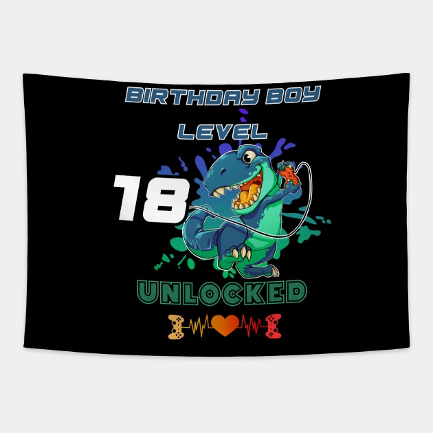 Birthday Boy Level 18 Unlocked Tapestry by DesingHeven