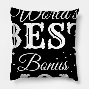 Womens Best Bonus Mom Ever Cute Stepmom Gift Pillow