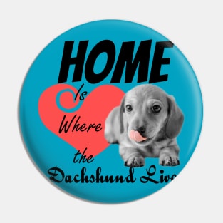 Home is Where the Dachshund Lives Pin