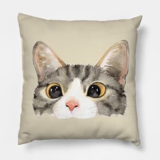 Bright Eyed Kitty Cat Pillow
