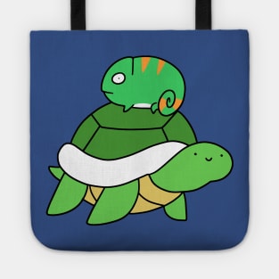 Turtle and Little Chameleon Tote