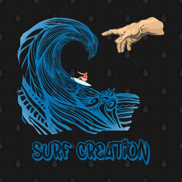 Surf Creation Michelangelo Big Blue Wave by Olloway