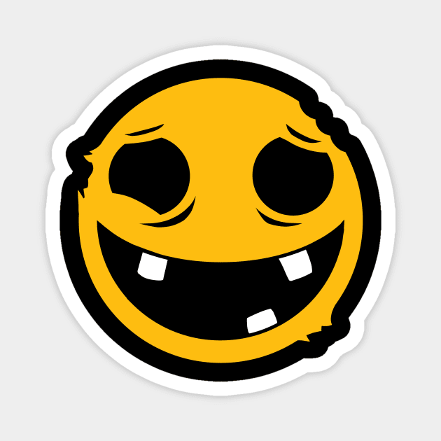 Zomie Beat Up Smiley Face - Emoji Magnet by aronimation