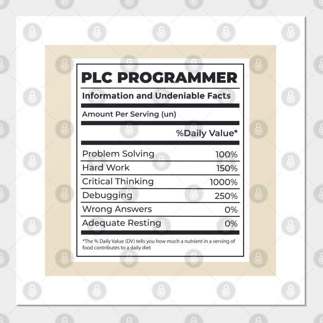 Programmer Nutrition Facts Label - Programmer Humor - Posters ...