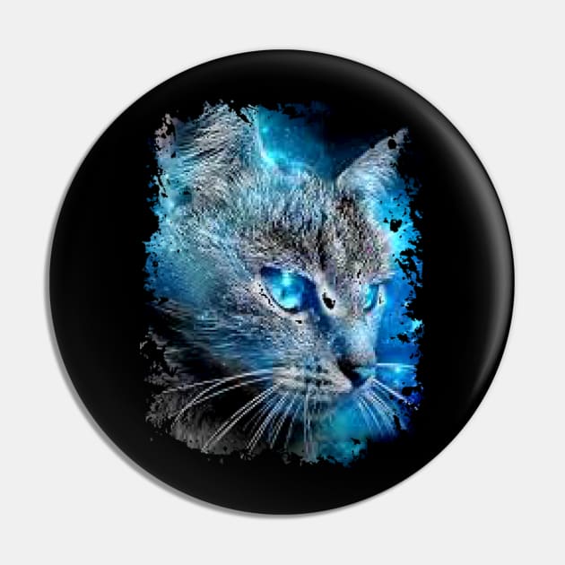 Blue Cat Pin by BambooBox