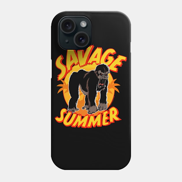 Savage Summer, with outline Phone Case by Daily Detour