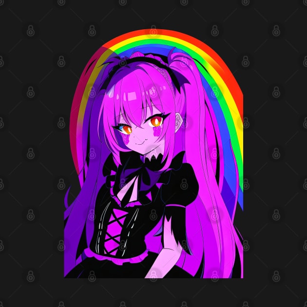 Kawaii Violet Rainbow by DeathAnarchy