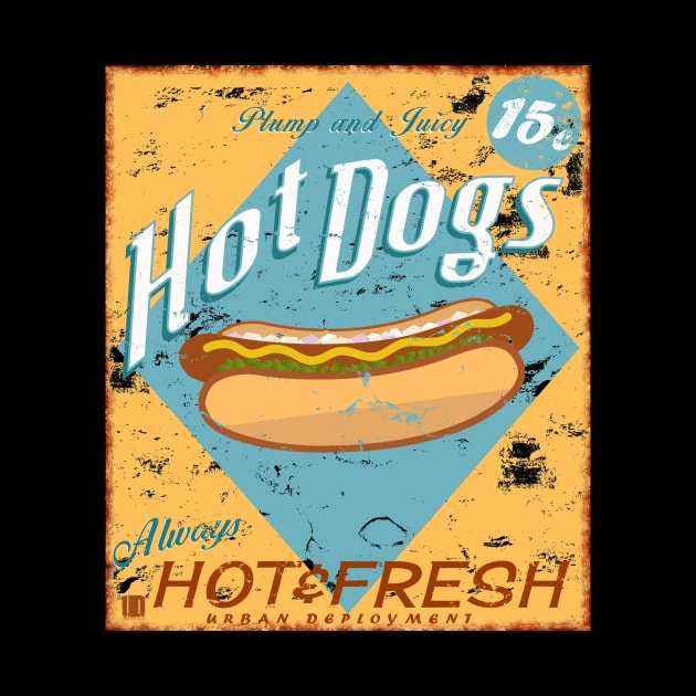 Vintage Hot dog Sign by Urbanvintage