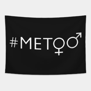 hashtag metoo - gender symbols - white Tapestry