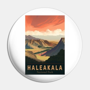 Haleakala National Park Travel Poster Pin