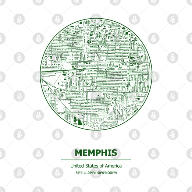 Memphis city map coordinates by SerenityByAlex