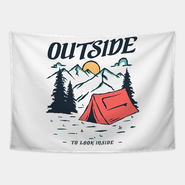 Go Outside To Look Inside Tapestry by xyz_studio