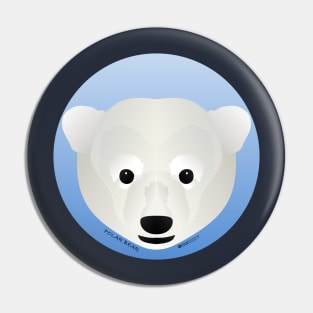 Baby Polar Bear Face Pin