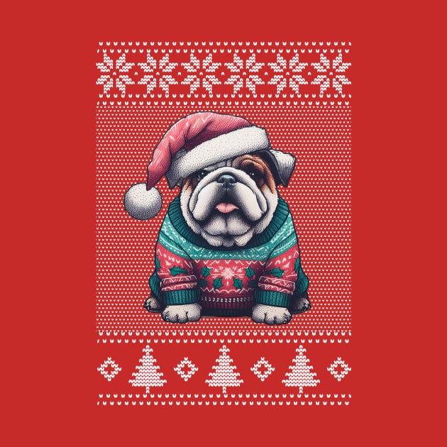 ugly christmas British bulldog sweater by LegendaryPhoenix