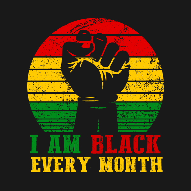 I Am Black Every Month African History BHM by artbyhintze