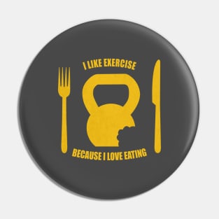 I Like Exercise Because I Love Eating (Brigitte Lindholm) Pin