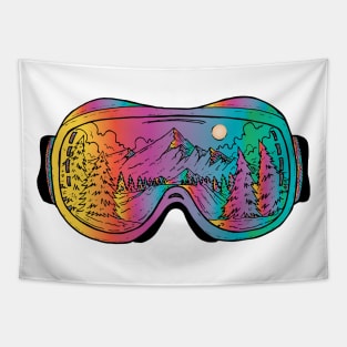 ski goggles mountains Tapestry