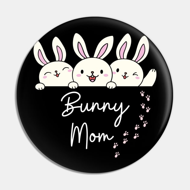 Bunny Mom tshirt and Hoodie, Bunny Mother tshirt, Rabbit Lover Gift, Rabbit Gift, Bunny Mom Gift, Pet T-shirt, Mama shirt Pin by Grun illustration 