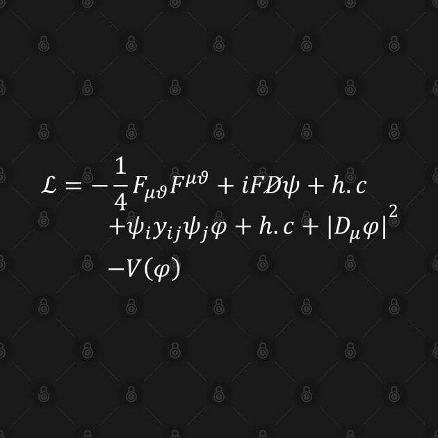 Standard Model Of Particle Physics Lagrangian, Lagrangian of the universe by ScienceCorner