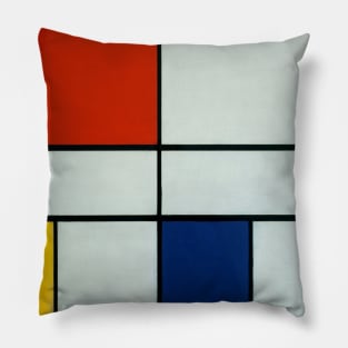 Composition C (No.III) with Red, Yellow and Blue, 1935 by Piet Mondrian Pillow