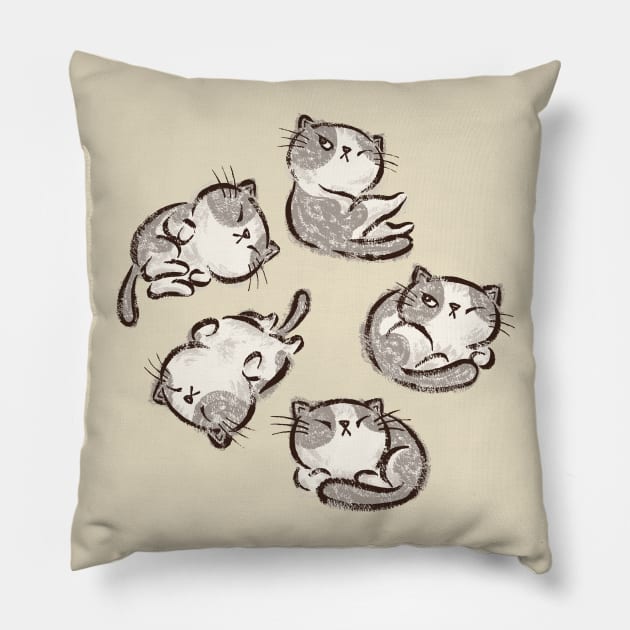 Kitten cat relax Pillow by sanogawa