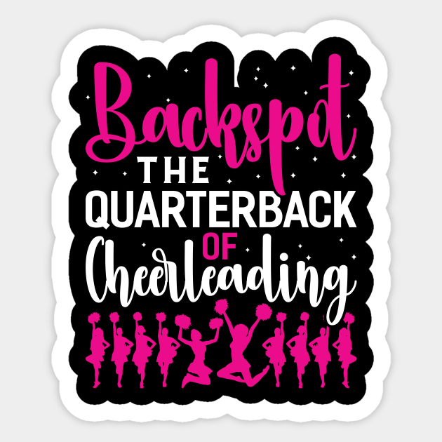 cheer backspot funny cheerleader cheering cheerleader aufkleber teepublic de