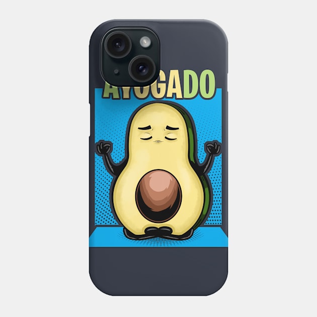 avocado yoga funny Phone Case by the house of parodies