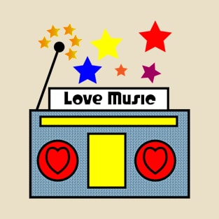 Love Music Retro Radio T-Shirt