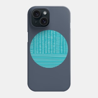 Digital Stitches Circle Turquoise Phone Case