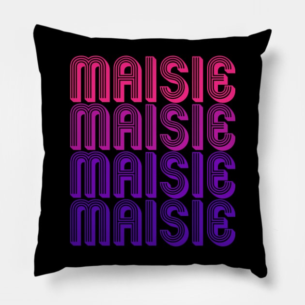 Maisie - Retro Minimal Line Pattern Pillow by Fusti